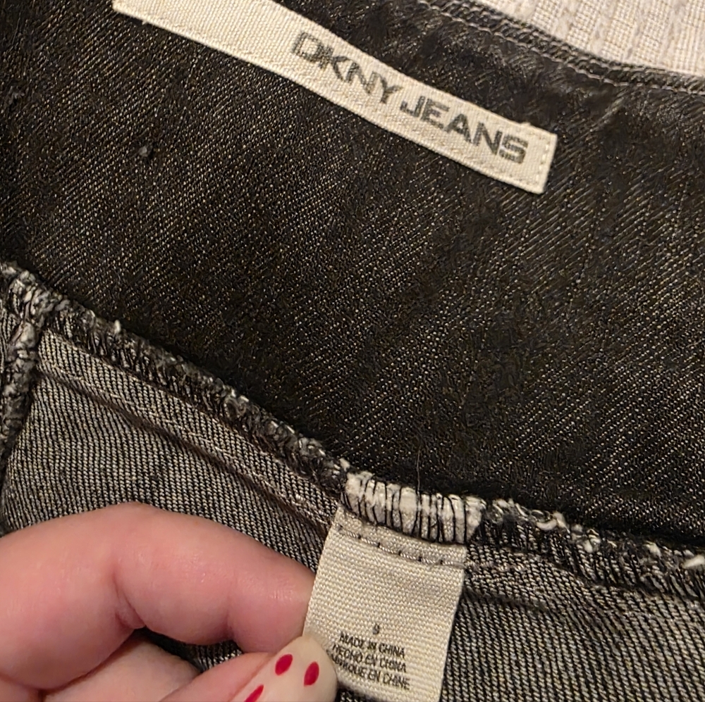 Y2K Vintage DKNY Black Jean Micro Skirt - Picture 5 of 7